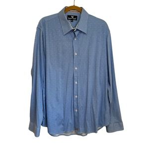 ButterCloth Blue & White Comfort Button Down Collared Shirt sz 2XL